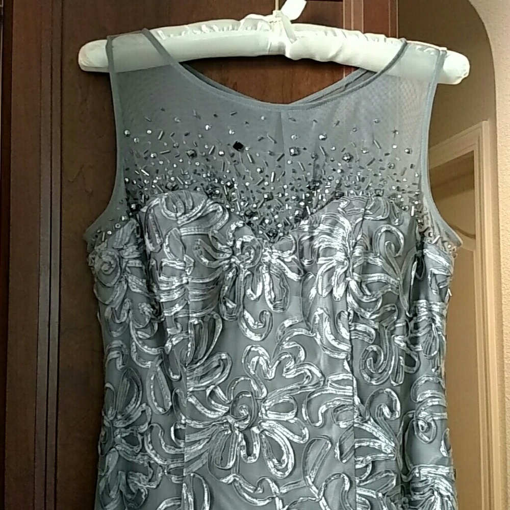 Mother of the Bride beaded  soutache gown